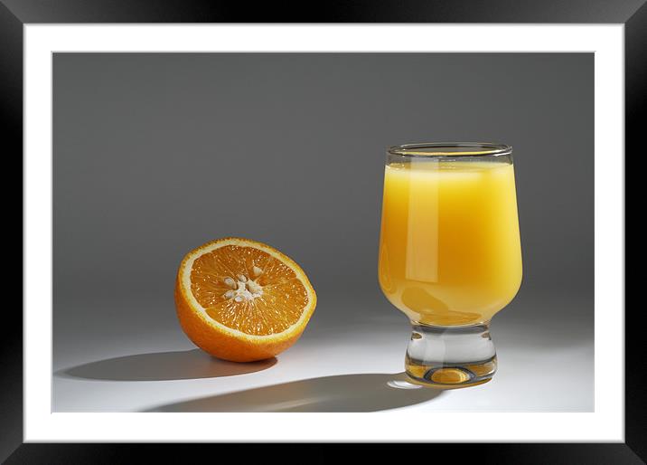 orange juice drink Framed Mounted Print by Josep M Peñalver