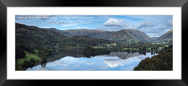 Grasmere panorama Framed Mounted Print by Graham Moore