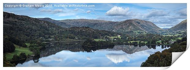 Grasmere panorama Print by Graham Moore