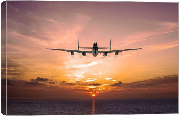"And in the morning": Lancaster into the sunset Canvas Print by Gary Eason