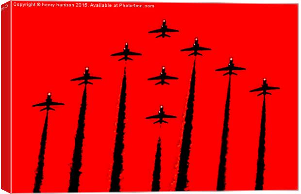  Red Arrows Canvas Print by henry harrison
