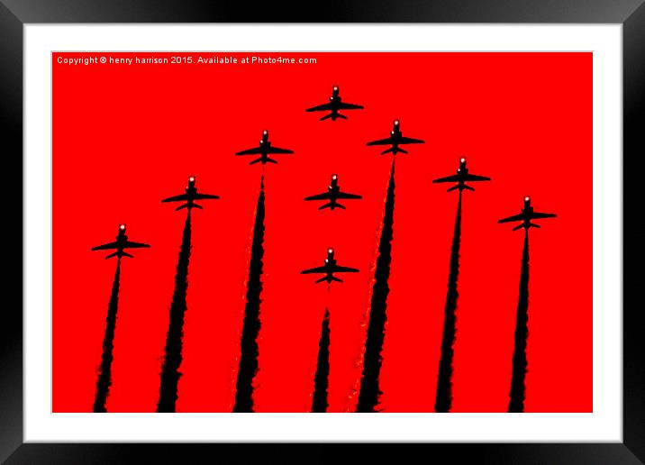  Red Arrows Framed Mounted Print by henry harrison