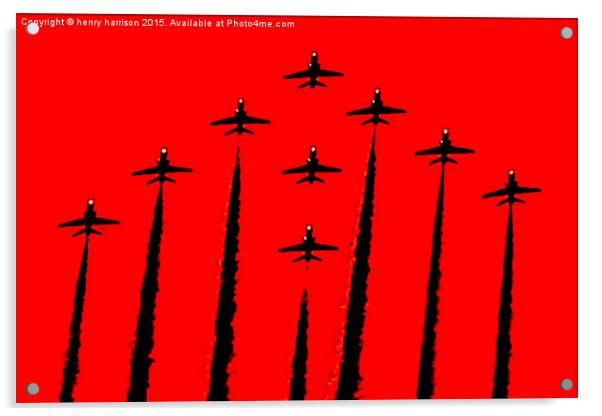  Red Arrows Acrylic by henry harrison