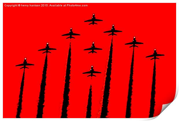 Red Arrows Print by henry harrison
