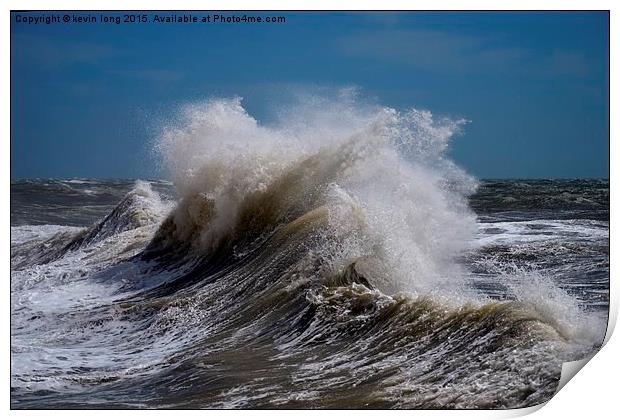  when 2 waves collide  Print by kevin long