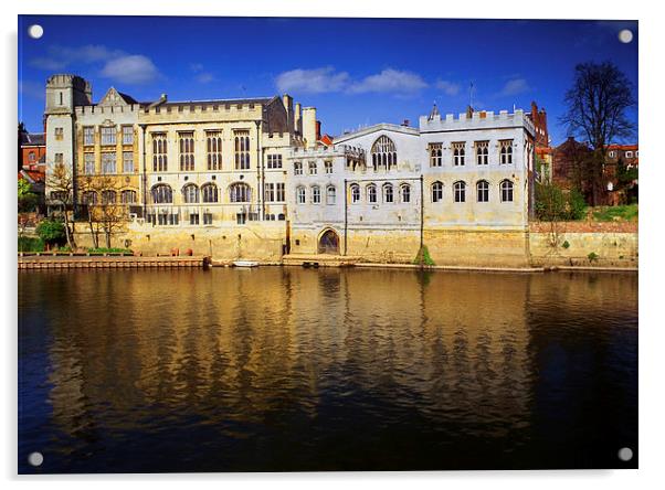 York Guildhall & River Ouse Acrylic by Darren Galpin