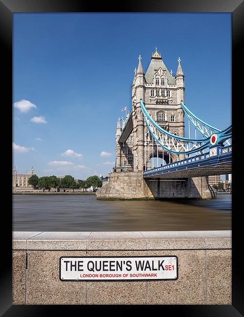  The Queen's Walk View Framed Print by LensLight Traveler