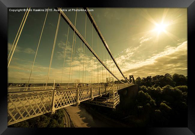  Clifton Bridge Sunset  Framed Print by Rob Hawkins