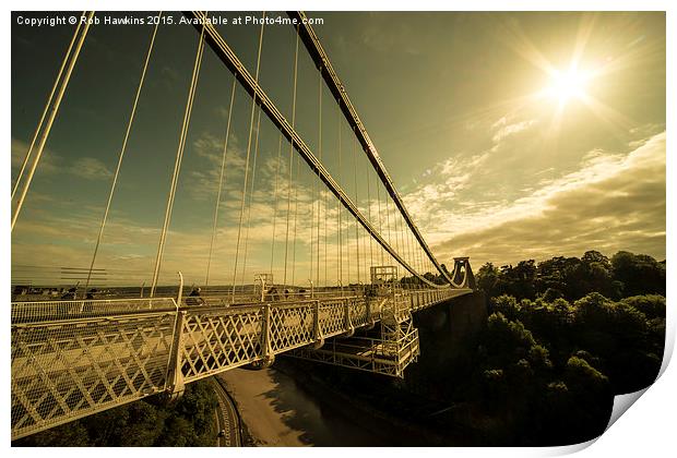  Clifton Bridge Sunset  Print by Rob Hawkins