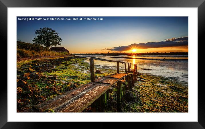  Walkway to the Sunset Framed Mounted Print by matthew  mallett