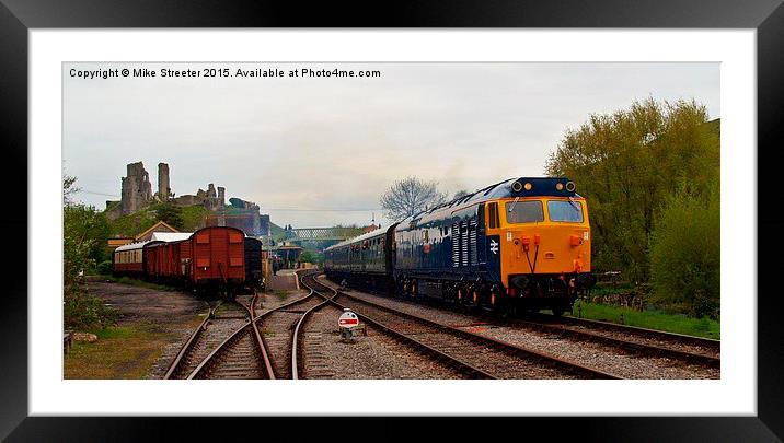  Class 56 at Corfe Castle Framed Mounted Print by Mike Streeter