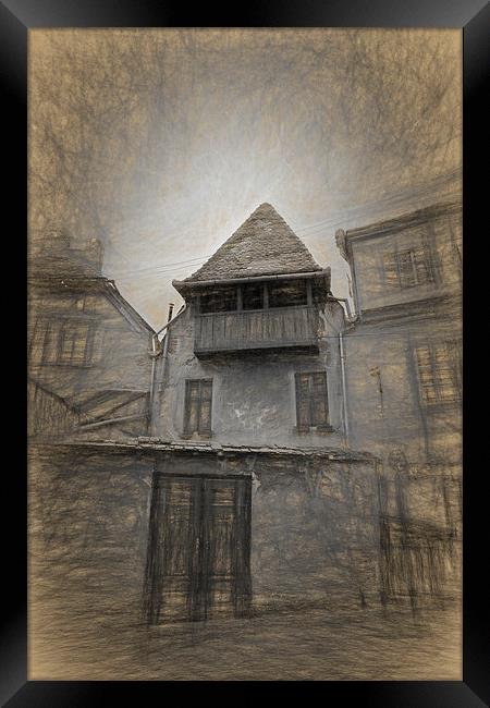 Ancient House from Old Town Sibiu Romania Framed Print by Adrian Bud