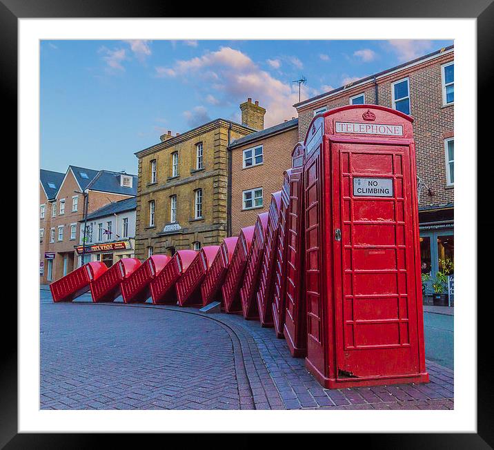  Telephone Box Dominoes Framed Mounted Print by Iain Tong