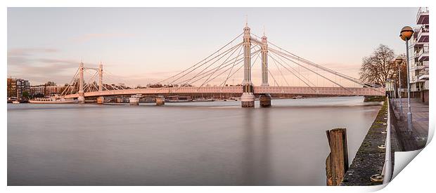  The Albert Bridge Panorama Print by LensLight Traveler