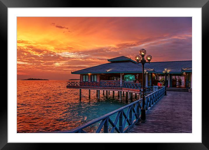  Fireworks of Colors. Maldives  Framed Mounted Print by Jenny Rainbow