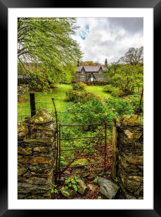 The Garden Gate Framed Mounted Print by Adrian Evans