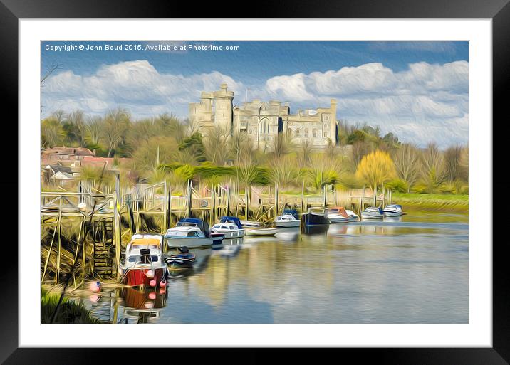  Arundel Castle and The Arun Framed Mounted Print by John Boud