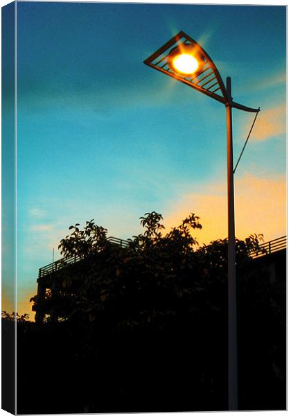 The Lonely Street Lamp Canvas Print by Kimi Johnnason