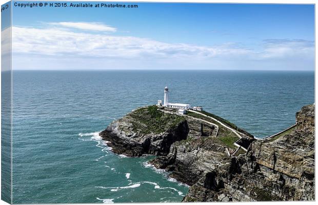  South Stack Lighthouse Canvas Print by P H