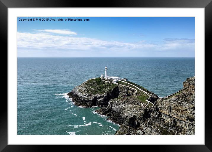  South Stack Lighthouse Framed Mounted Print by P H
