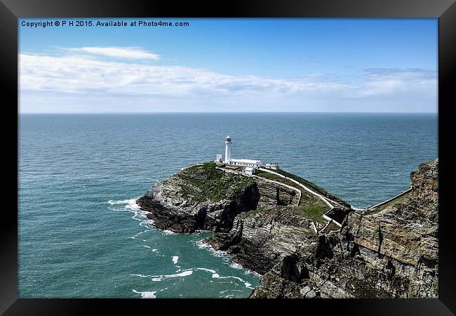  South Stack Lighthouse Framed Print by P H