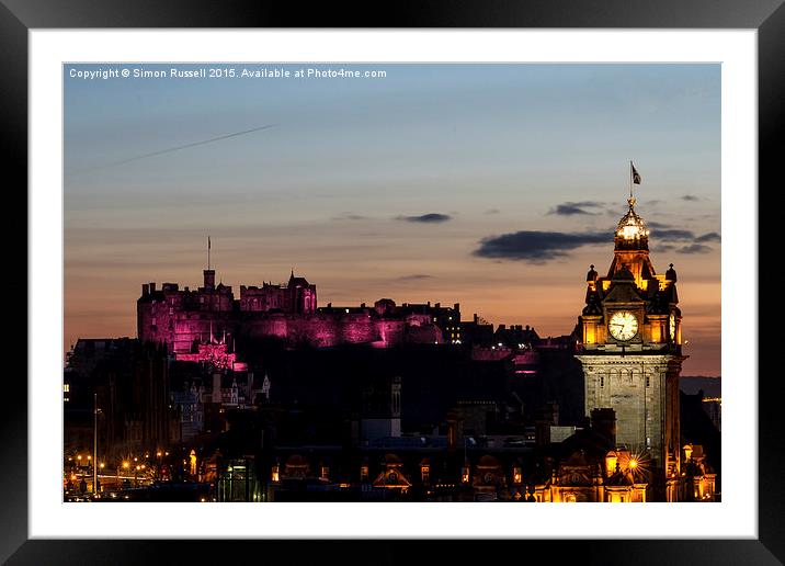  Balmoral Sunset Framed Mounted Print by Simon Russell