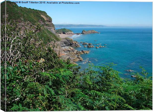  Monkstone Point Canvas Print by Geoff Titterton