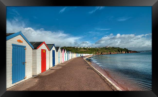  Broadsands Beach Huts early morning  Framed Print by Rosie Spooner