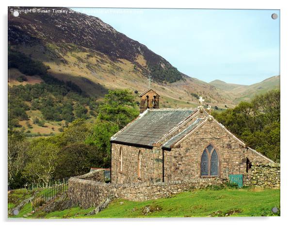 Buttermere church Acrylic by Susan Tinsley