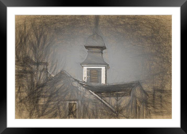 Fire Tower in Old City Sibiu Romania Framed Mounted Print by Adrian Bud