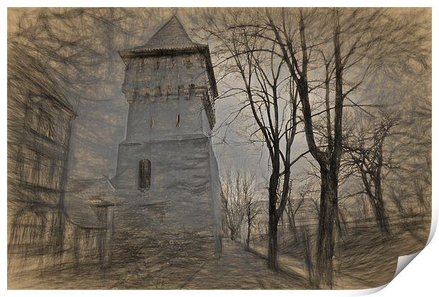 Defense Tower Sibiu Romania Print by Adrian Bud