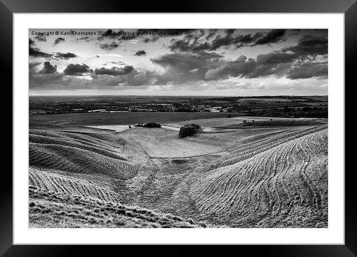 Horsecombe Bottom Framed Mounted Print by Karl Thompson