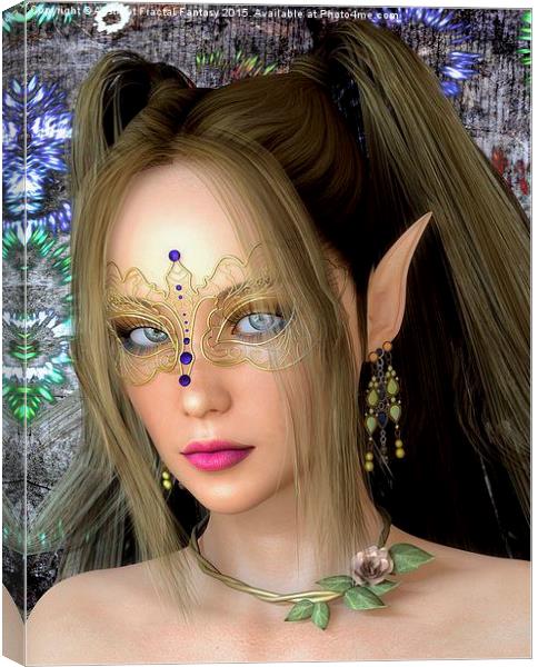  Elf Mask Canvas Print by Abstract  Fractal Fantasy