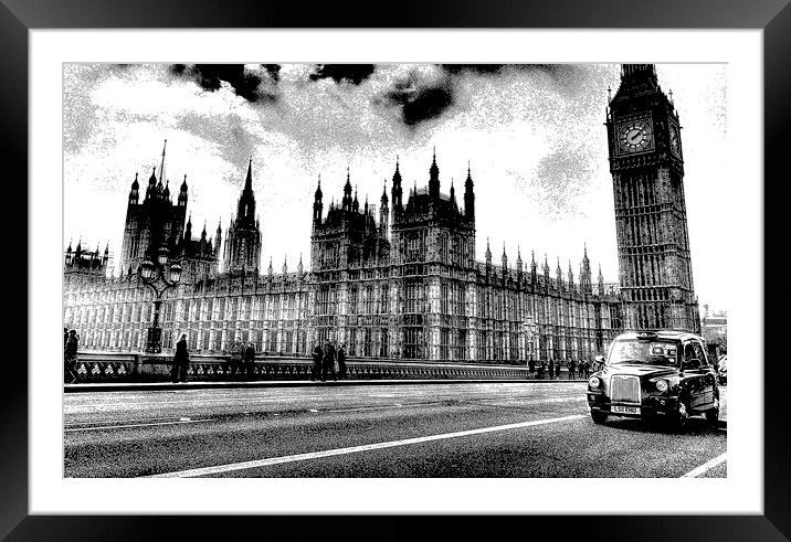 Westminster Bridge London Art Framed Mounted Print by David Pyatt