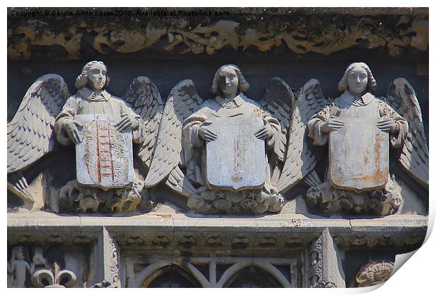  Angels on Canterbury Cathedral Gateway Print by Carole-Anne Fooks