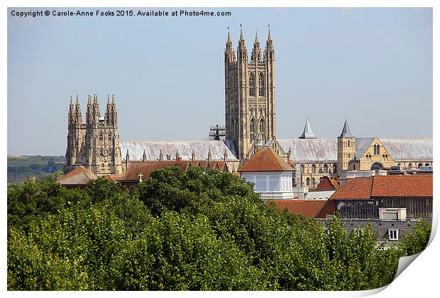  Canterbury Cathedral, Kent Print by Carole-Anne Fooks