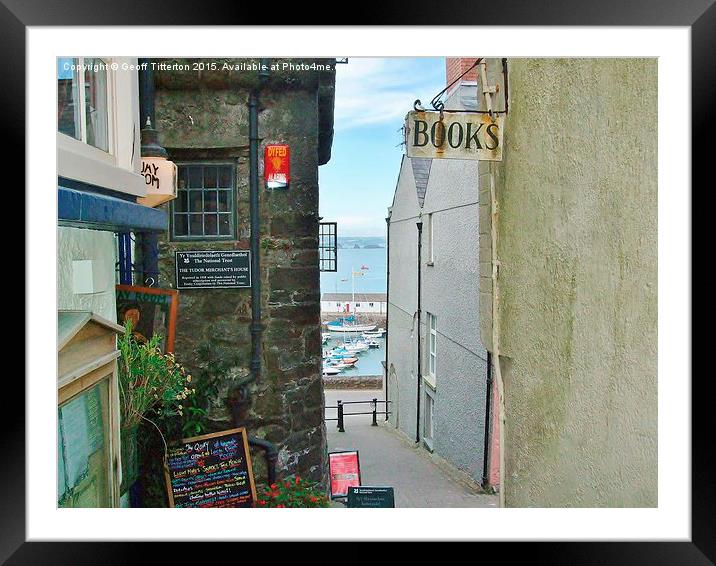 Tenby, Ancient and Modern.  Framed Mounted Print by Geoff Titterton