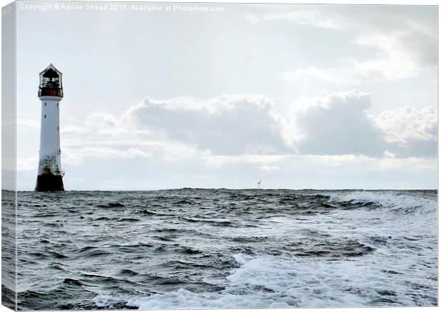  Bell Rock Lighthouse Canvas Print by Adrian Shead