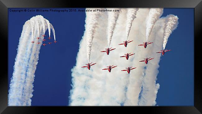  Over The Top - The Red Arrows Framed Print by Colin Williams Photography