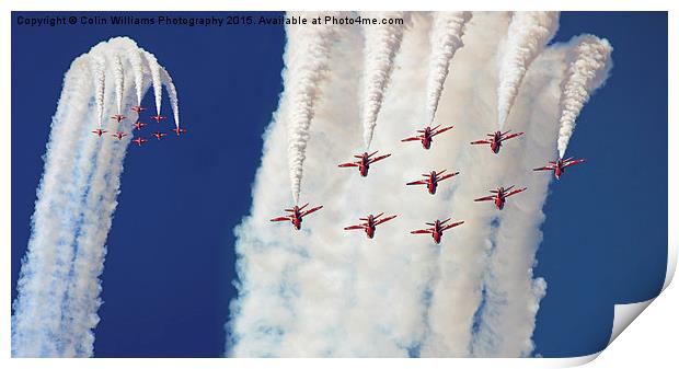 Over The Top - The Red Arrows Print by Colin Williams Photography