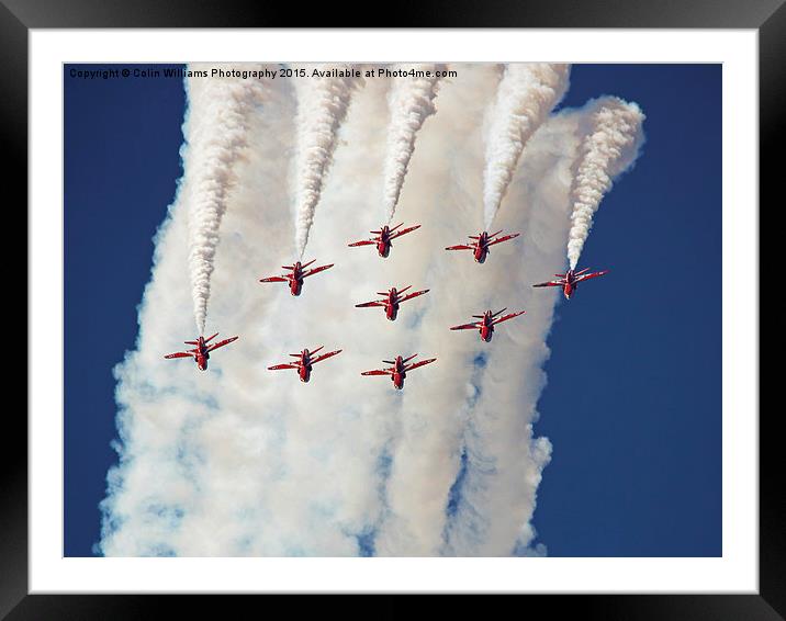  Coming Down - The Red Arrows Framed Mounted Print by Colin Williams Photography