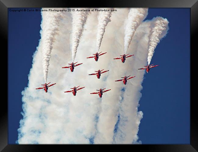  Coming Down - The Red Arrows Framed Print by Colin Williams Photography