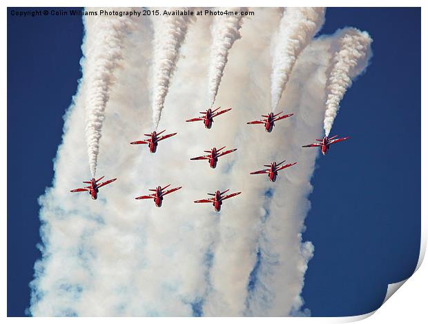  Coming Down - The Red Arrows Print by Colin Williams Photography