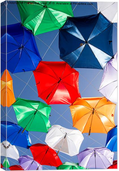Colourful umbrellas  Canvas Print by PhotoStock Israel