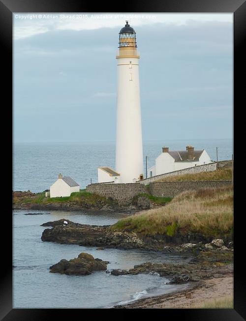  Scurdy Ness Lighthouse Framed Print by Adrian Shead