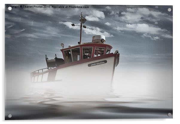  Misty boat Acrylic by Thanet Photos
