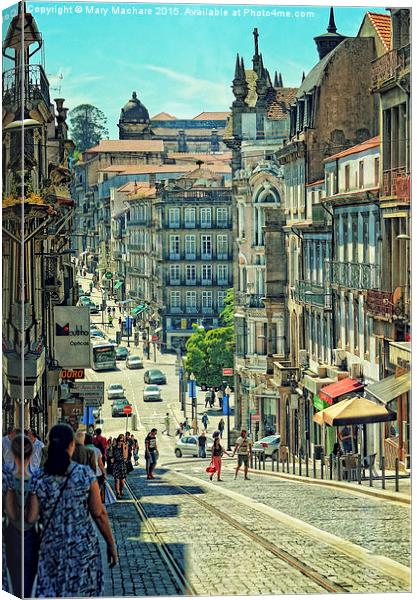  Streets of Porto - 2 Canvas Print by Mary Machare