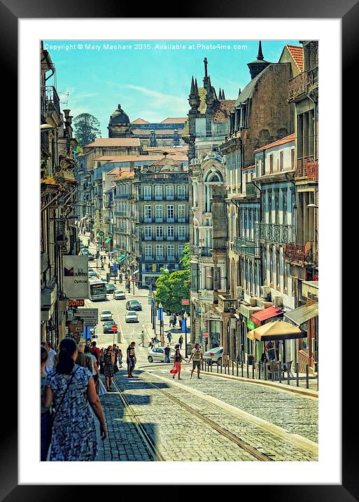  Streets of Porto - 2 Framed Mounted Print by Mary Machare