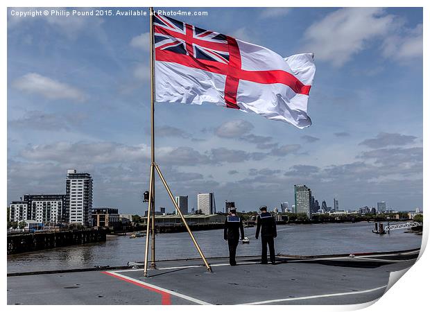  Royal Navy view of the City of London Print by Philip Pound