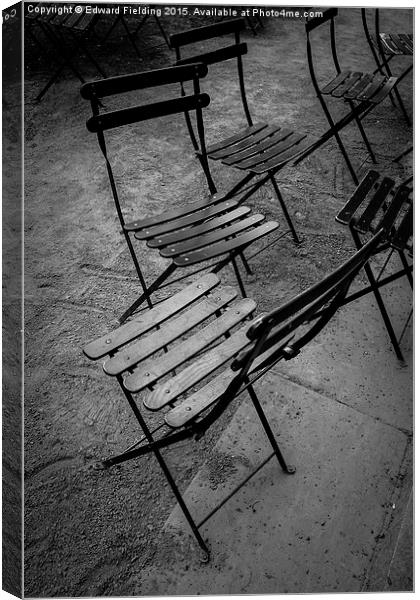 Park Chairs Canvas Print by Edward Fielding